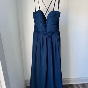 Bill Levkoff Brideamaid Navy Dress
